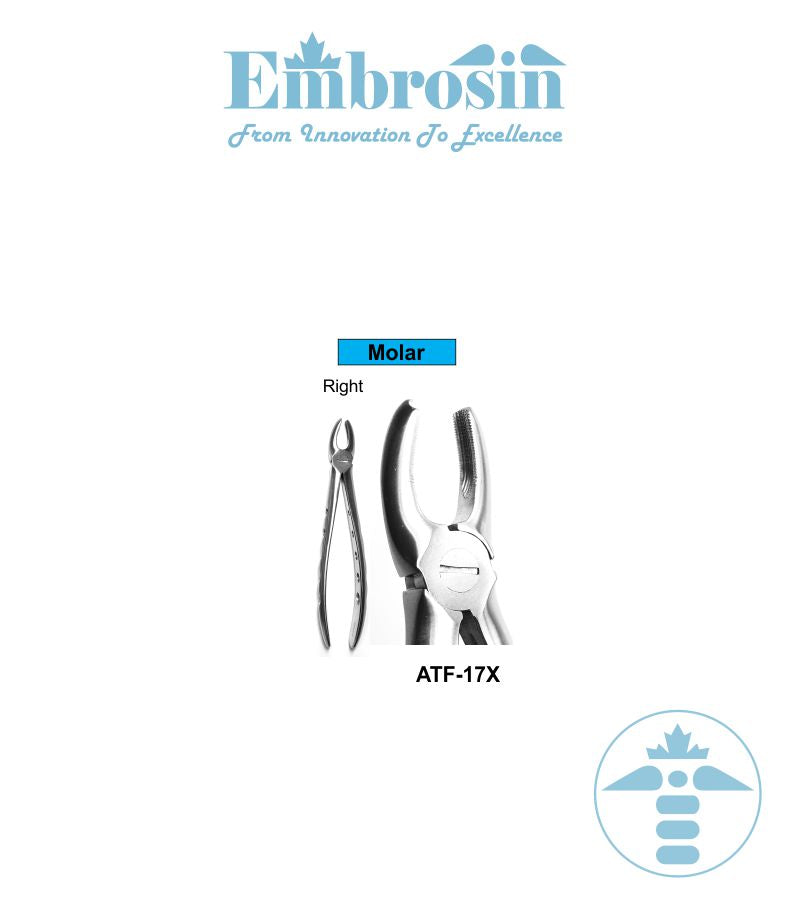 ATF-17X - ATRAUMATIC Forceps, No. 17 (Upper Molars, Right)