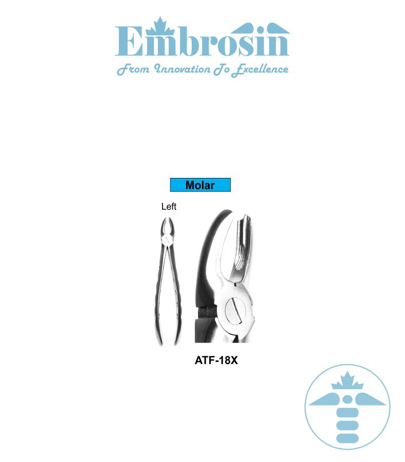 ATF-18X - ATRAUMATIC Forceps, No. 18 (Upper Molars, Left)