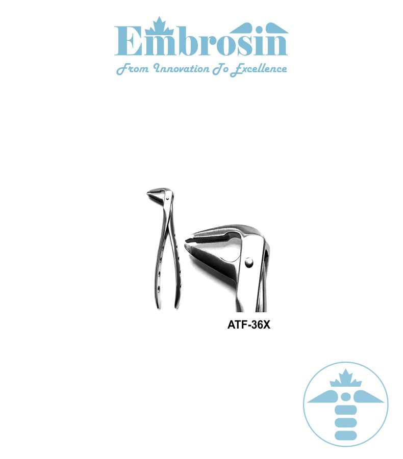 ATF-36X - ATRAUMATIC Forceps, No. 36 (Lower Incisors and Canines), Serrated