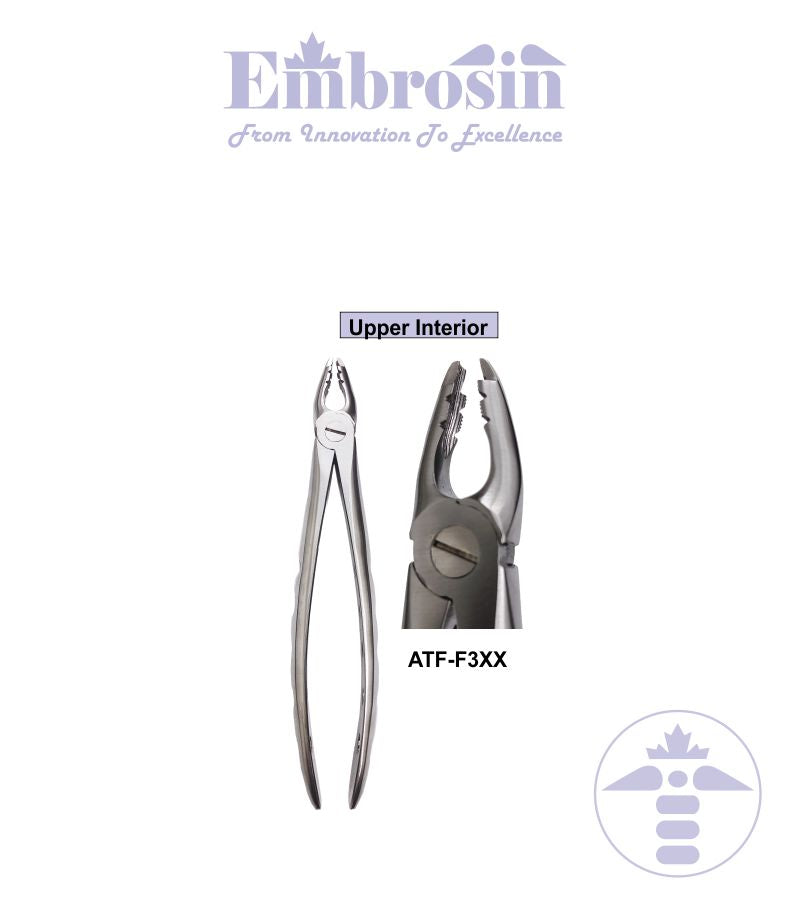 ATF-F3XX - ATRAUMATIC Forceps with Deep Grip, No. F3 (Upper Anterior)