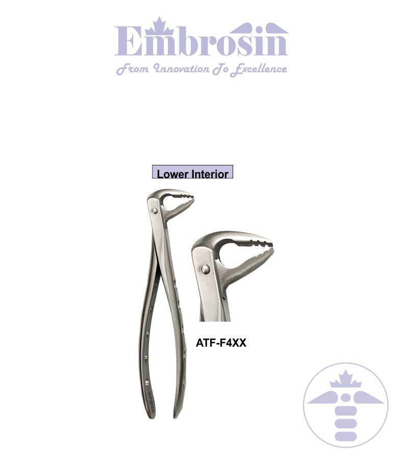 ATF-F4XX - ATRAUMATIC Forceps with Deep Grip, No. F4 (Lower Anterior)