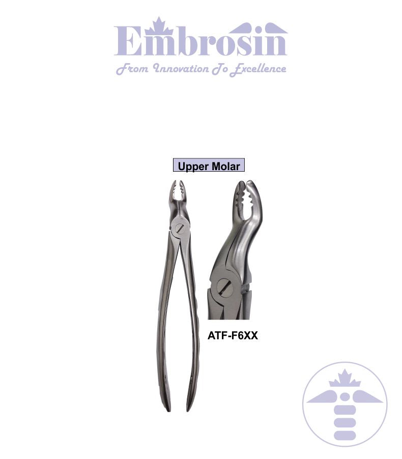 ATF-F6XX - ATRAUMATIC Forceps with Deep Grip, No. F6, (Upper Molar)