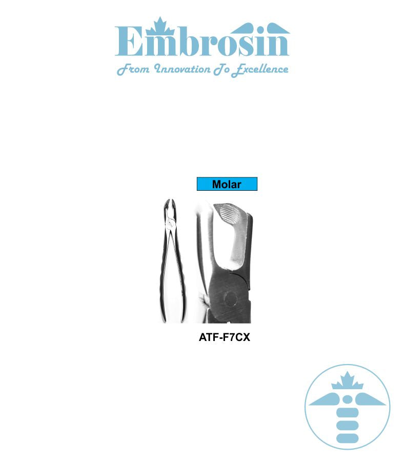 ATF-F7CX - ATRAUMATIC Forceps, No. F7C (Lower Molar)
