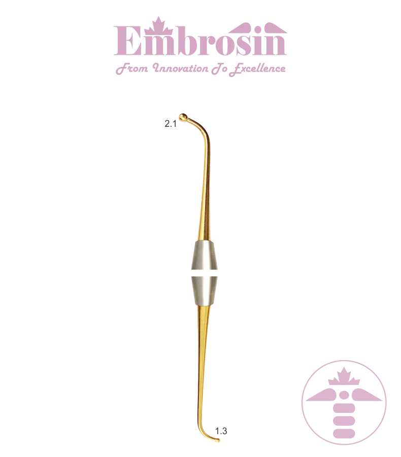 EE43-017 - Composite Instrument No. 17: Burnisher, Ball, 2.1/1.3mm, Titanium Coated
