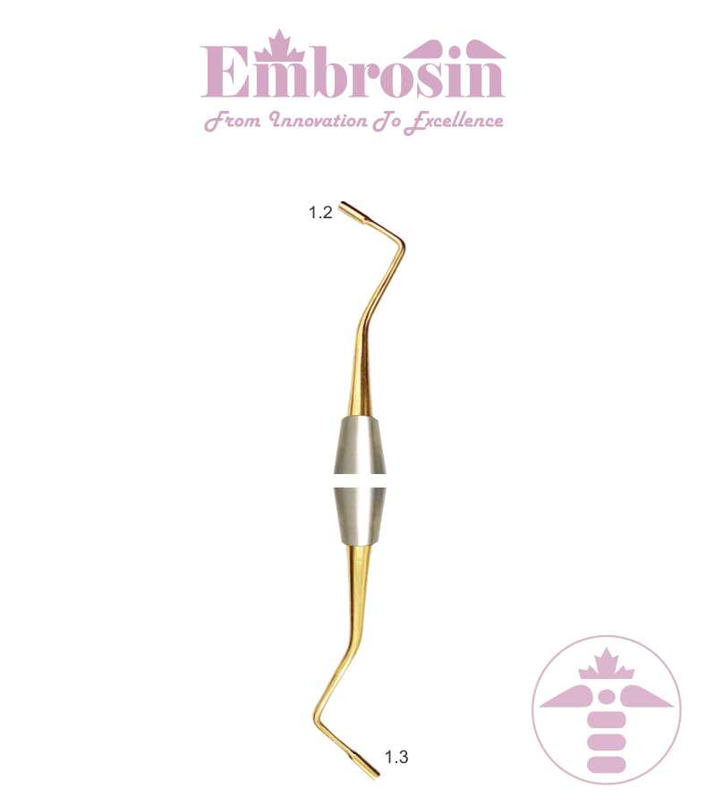 EE43-023 - Composite Instrument No. 23: Plugger(Fine) 1.2mm/1.3mm Serrated, Titanium Coated
