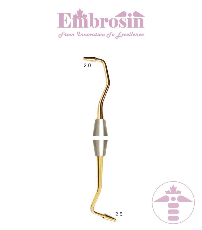 EE43-024 - Composite Instrument No. 24: Westcott Long Blunt end, 2.5mm / 2.0mm Cone Type, Titanium Coated