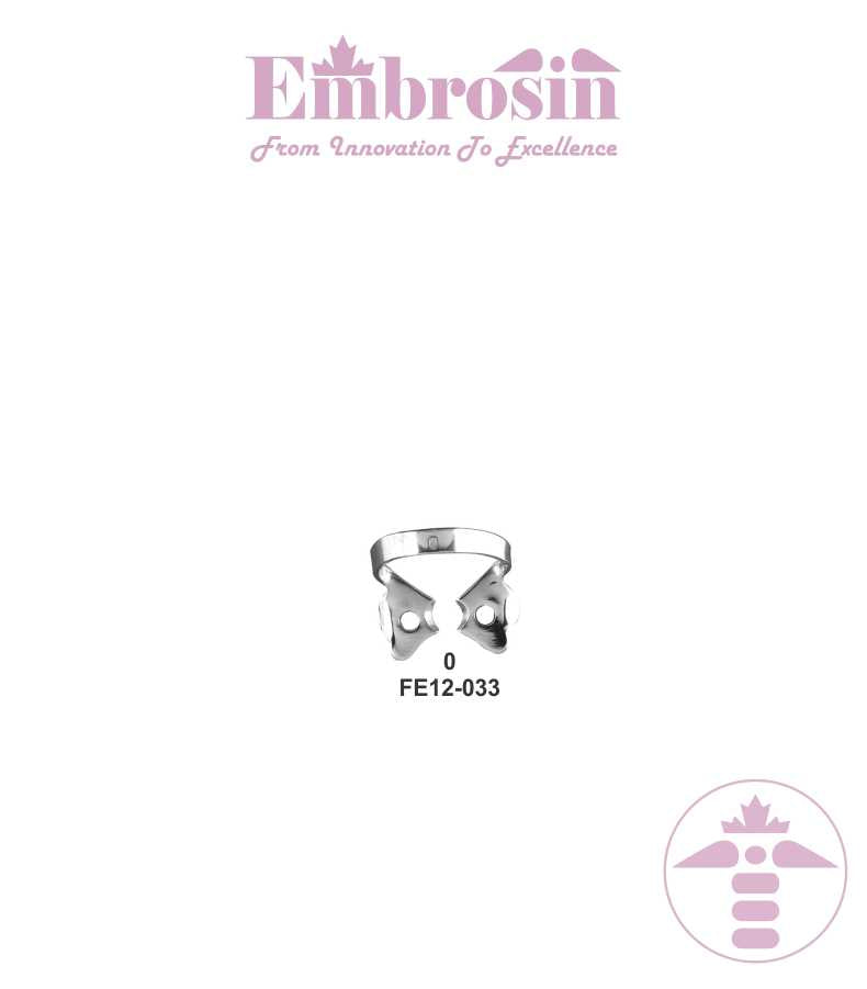 FE12-033 - Rubber Dam clamps (Premolar) No. 0
