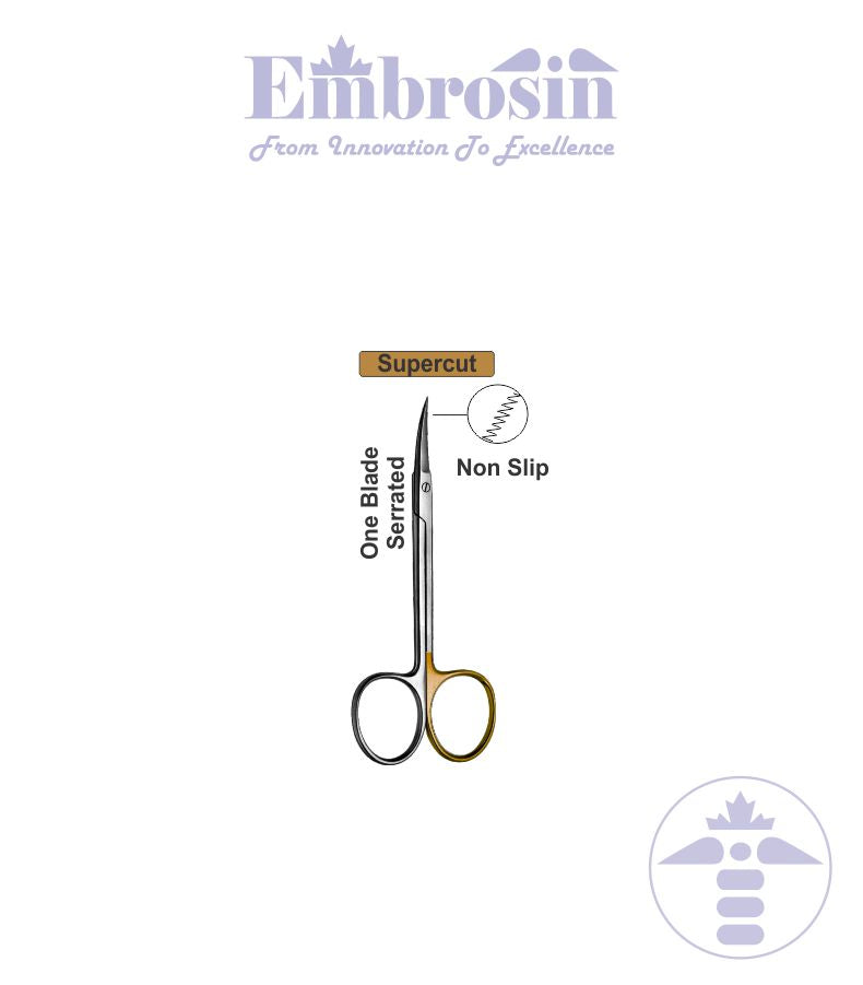 GF45-010S - Scissors, Iris, Curved, 11.5 cm / 4½", Supercut