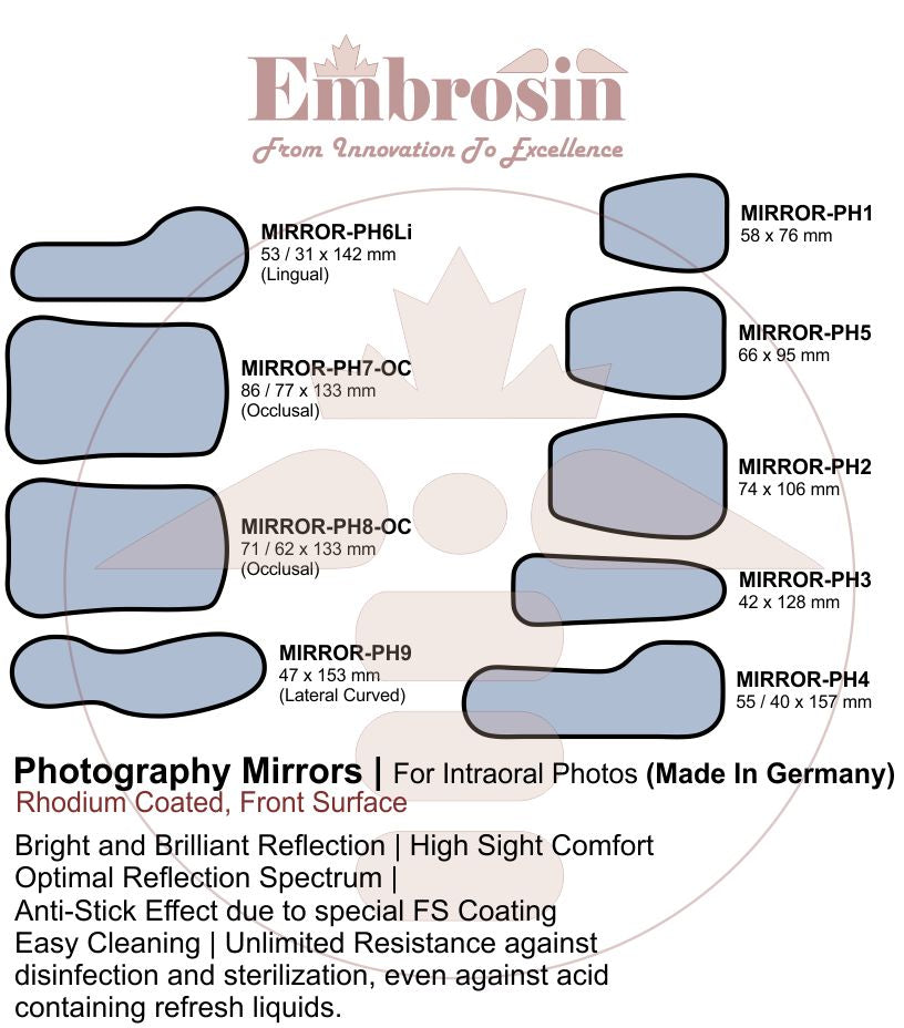 Photography Mirrors - Photography Mirrors | For Intraoral Photos (Made In Germany)