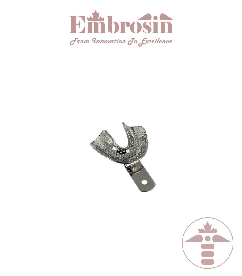 XE07-002M-L - Dental Impression Trays (Edentulous), Lower, Medium (Perforated)