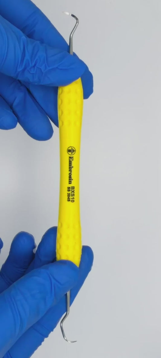BXS10 - Sickle Scalers, 204S, Color (Yellow), Ergonomic SILICON Handle