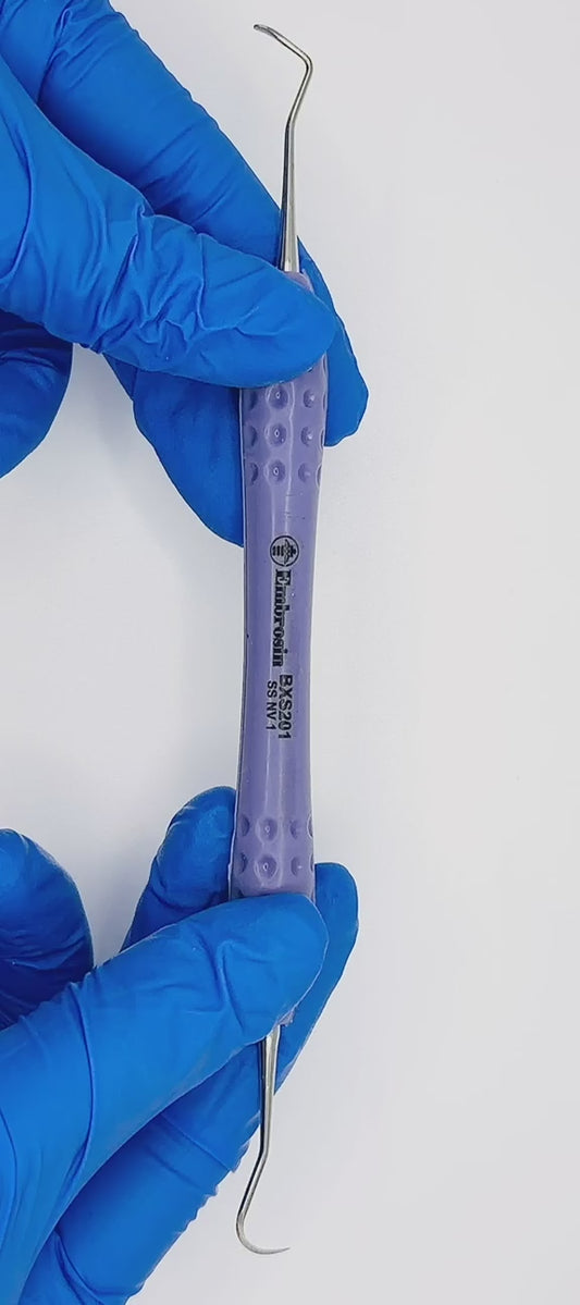BXS201 - Sickle Scalers, NV1, Anterior &nbsp;(Nevi 1 Compatible), Color (Purple), Ergonomic SILICON Handle