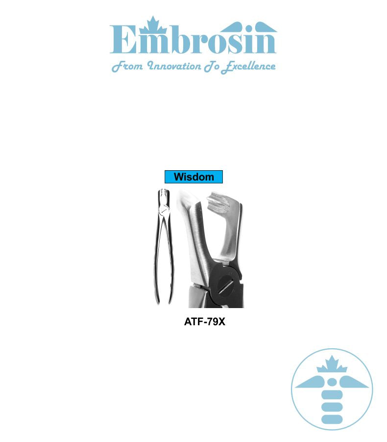 ATF-79X - ATRAUMATIC Apical Forceps No. 79, Lower Molars; 3rd Serrated