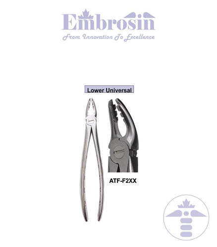 ATF-F2XX - ATRAUMATIC Forceps with Deep Grip, No. F2 (Lower Premolars)