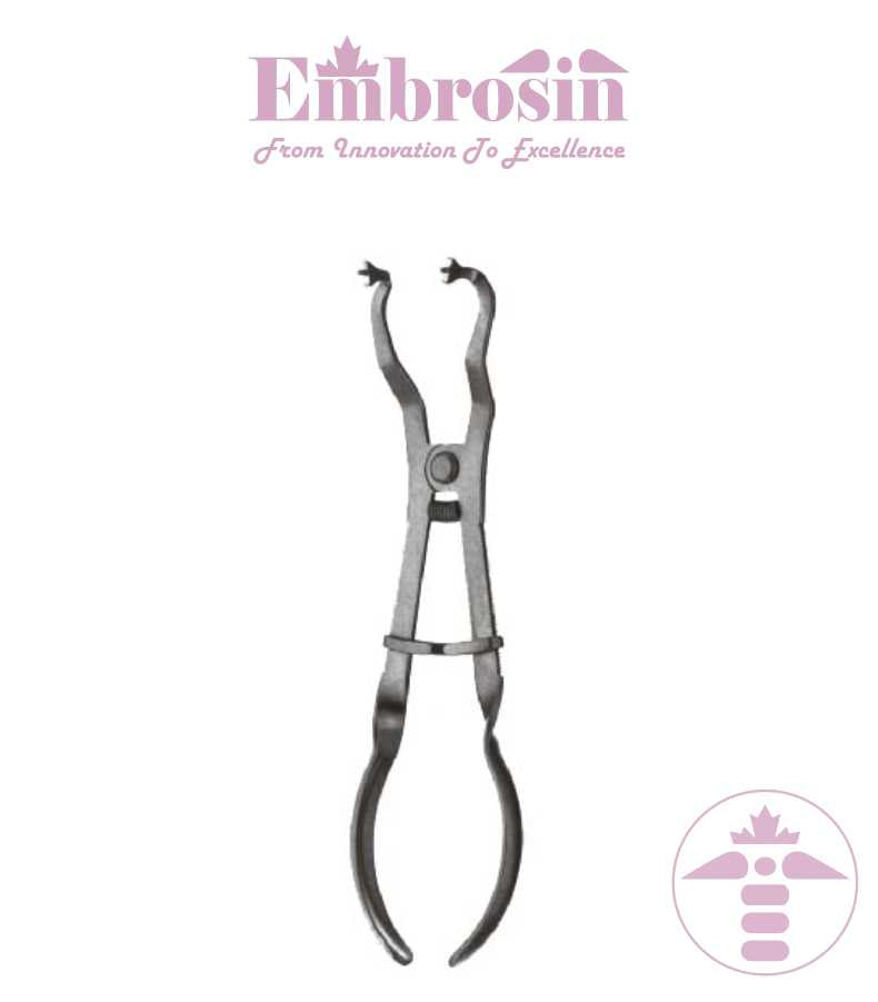 FE09-002 - Rubber Dam Clamps Forceps, 17.0 cm / 6½"  (Ivory Type)