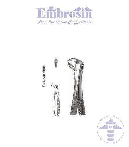 GE08-017 - Extracting Forceps (English Patterns), No. 73, Lower Molars