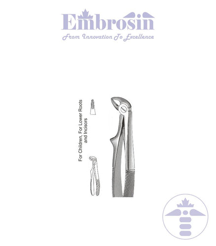 GE08-103 - Extracting Forceps (Pedodontic Pattern), Klein, No. 7, Lower Roots & Incisors