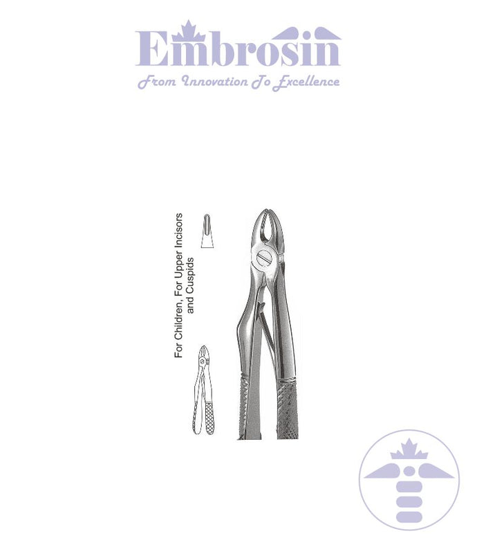 GE08-104 - Extracting Forceps (Pedodontic Pattern), Klein, No. 137, Upper incisors