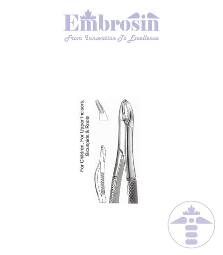 GE08-109 - Extracting Forceps (Pedodontic Pattern), Cryer, No. 150S, Upper Incisors, Canines, and Premolars