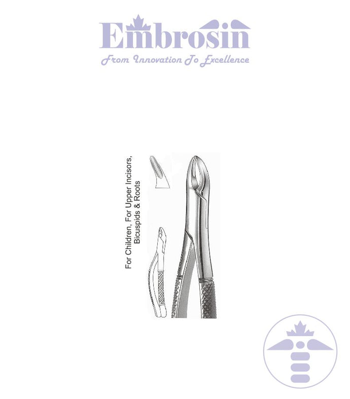 GE08-109 - Extracting Forceps (Pedodontic Pattern), Cryer, No. 150S, Upper Incisors, Canines, and Premolars