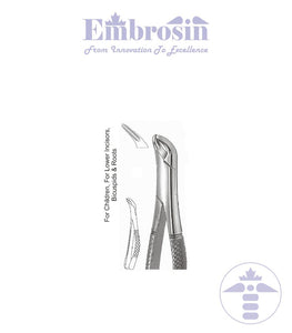 GE08-111 - Extracting Forceps (Pedodontic Pattern), No. 151S, Lower incisors, Bicuspids & Roots