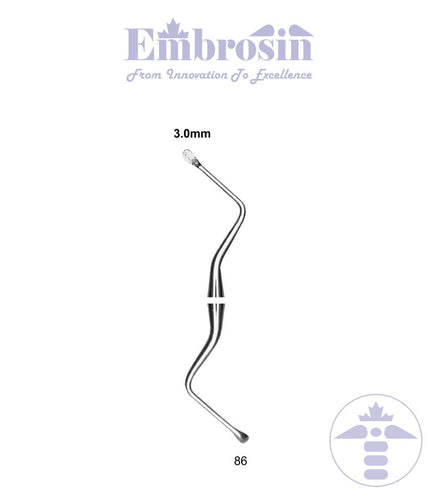 GF41-003 - Bone Curette, Lucas, No. 86, 3.0mm