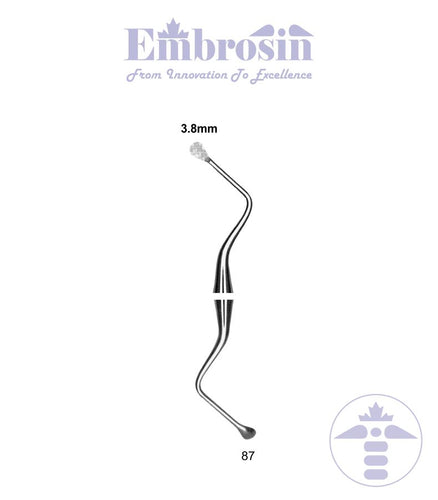 GF41-004 - Bone Curette, Lucas, No. 87, 3.8mm