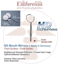 Load image into Gallery viewer, Ultra HD Mouth Mirrors - Cone Socket, No. 3, 4 &amp; 5, Made in Germany (Zirc Crystal HD Compatible) 12 Pcs/PKT