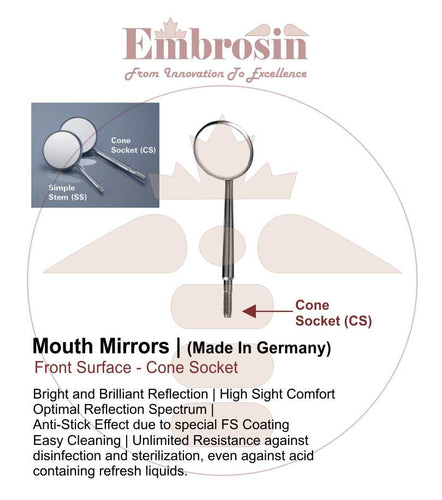 Mirror5-CS - Mouth Mirror No. 5, 24mm (Cone Socket) 12  Pcs/PKT