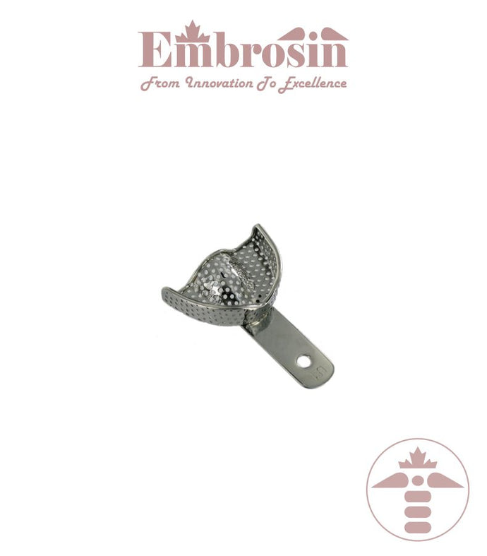 XE07-004U - Impression Trays For Crown & Bridge Upper (65 x 39mm), Perforated